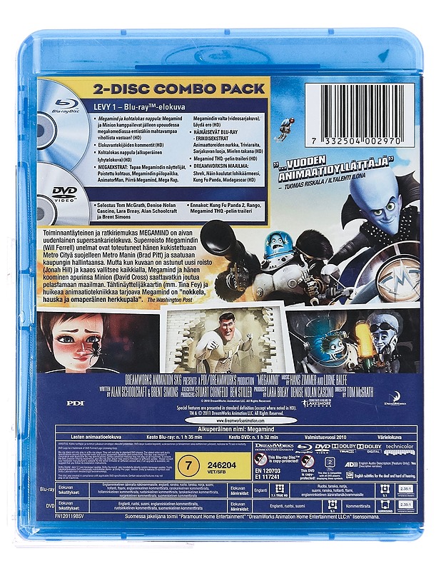 Megamind - Blu-ray + DVD - Blu-ray-levyt - 10105379822 - 1