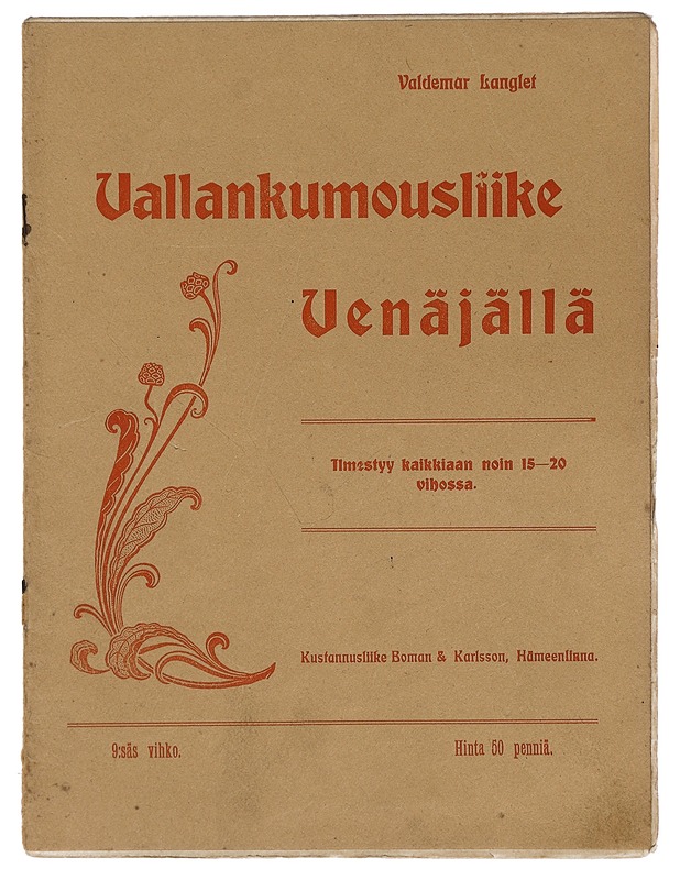 Vallankumousliike Venäjällä 9. vihko - Valdemar Langlet - Lehdet - 10105379943 - 0