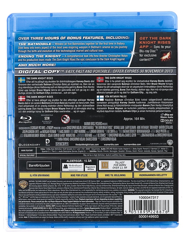The Dark Knight Rises - Blu-ray - Blu-ray-levyt - 10105379966 - 1