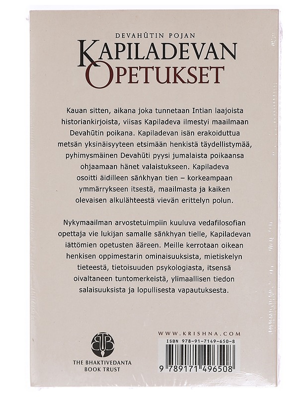 Devah?tin pojan Kapiladevan opetukset - A. C. Bhaktivedanta Swami Prabhup?da - Romaanit ja novellit - 10105380126 - 1