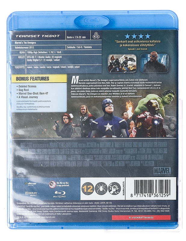 Avengers - Blu-ray - Blu-ray-levyt - 10105380132 - 1