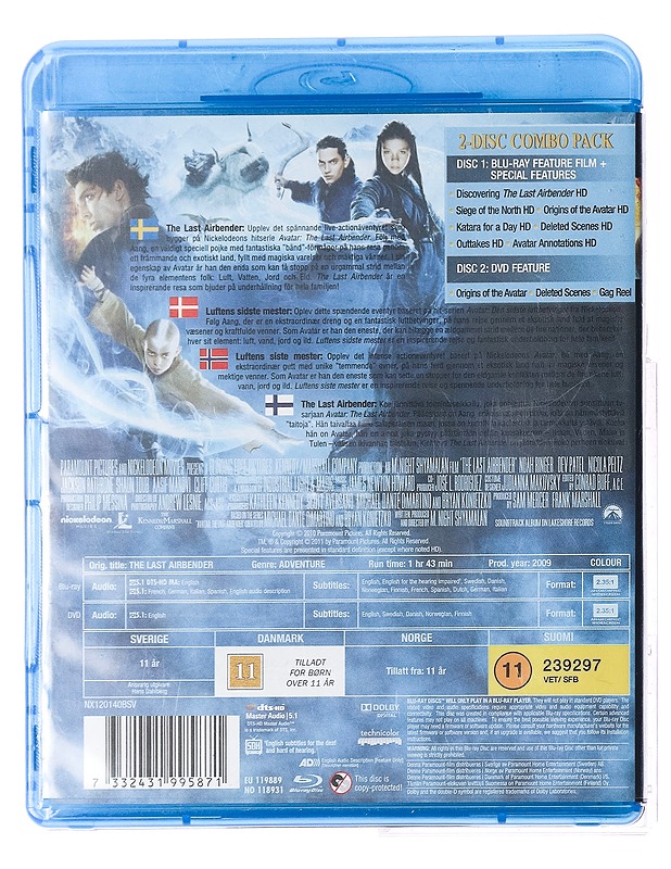 The Last Airbender - Blu-ray - Blu-ray-levyt - 10105380174 - 1