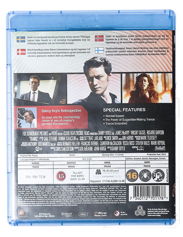 Trance - Blu-ray - Blu-ray-levyt - 10105380267 - 1