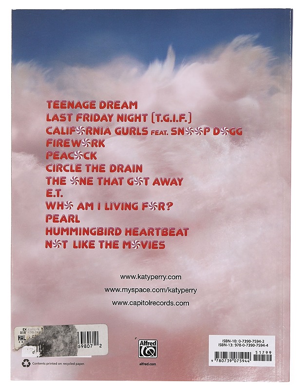 Teenage dream : piano, vocal, guitar - Perry, Katy - Musiikki- ja elokuvakirjat - 10105380500 - 1