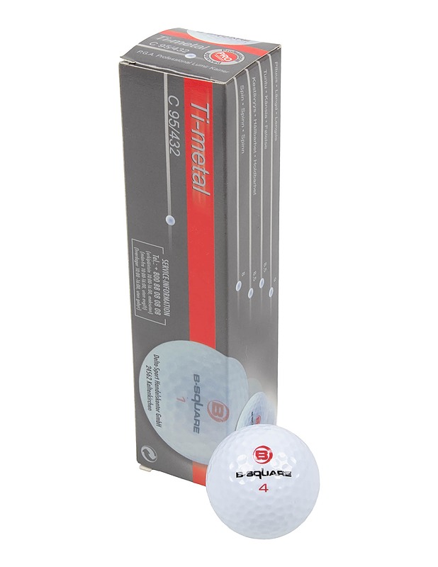 B-SQUARE Ti-metal C 95/432 golfpallo, 4 kpl - Golf - 10105380557 - 0