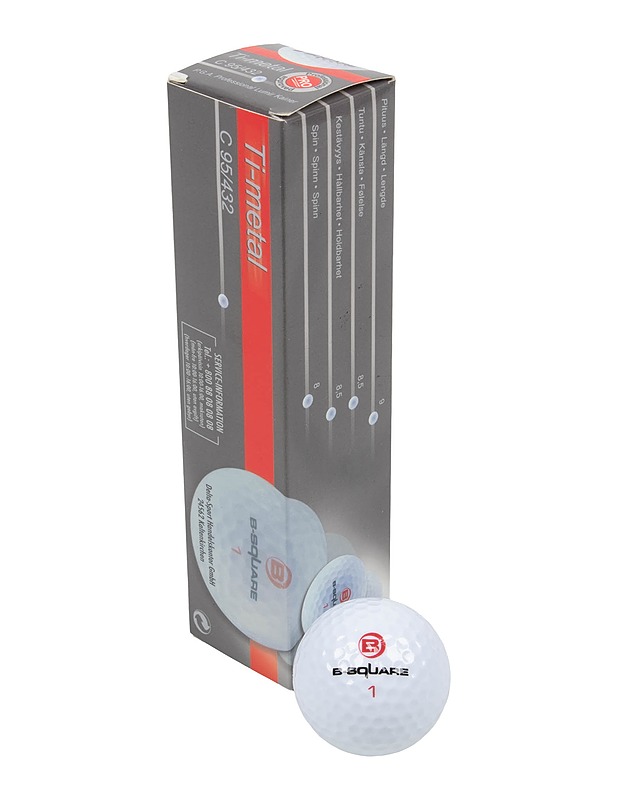 B-SQUARE Ti-metal C 95/432 golfpallo, 4 kpl - Golf - 10105380560 - 0