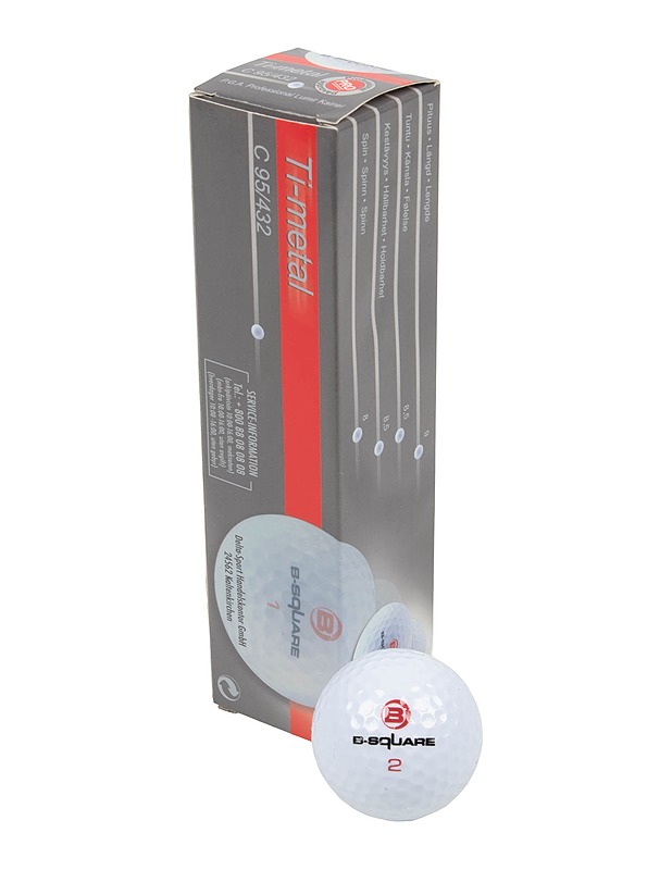 B-SQUARE Ti-metal C 95/432 golfpallo, 4 kpl - Golf - 10105380562 - 0