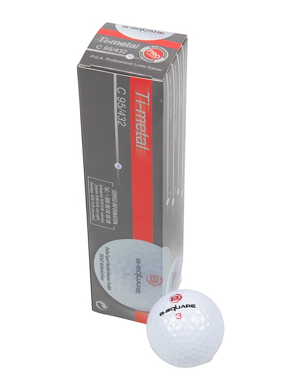 B-SQUARE Ti-metal C 95/432 golfpallo, 4 kpl - Golf - 10105380567 - 0