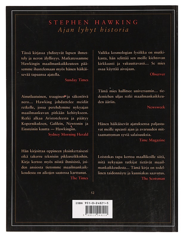 Ajan lyhyt historia - Hawking, Stephen W. - Historiakirjat - 10105380689 - 1