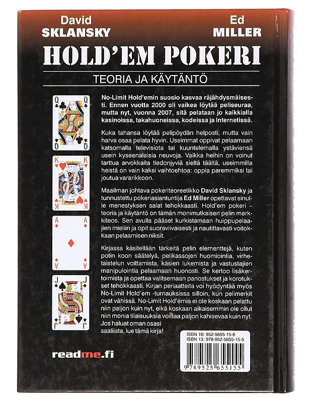 Hold'em pokeri : teoria ja käytäntö - Sklansky, David - Tietokirjat ja oppaat - 10105380800 - 1