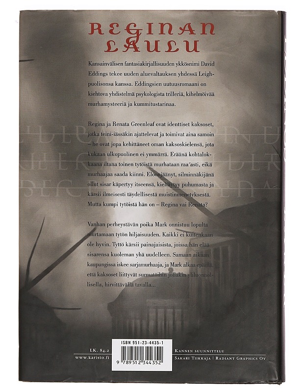 Reginan laulu - Eddings, David - Fantasia- ja scifi - 10105380831 - 1