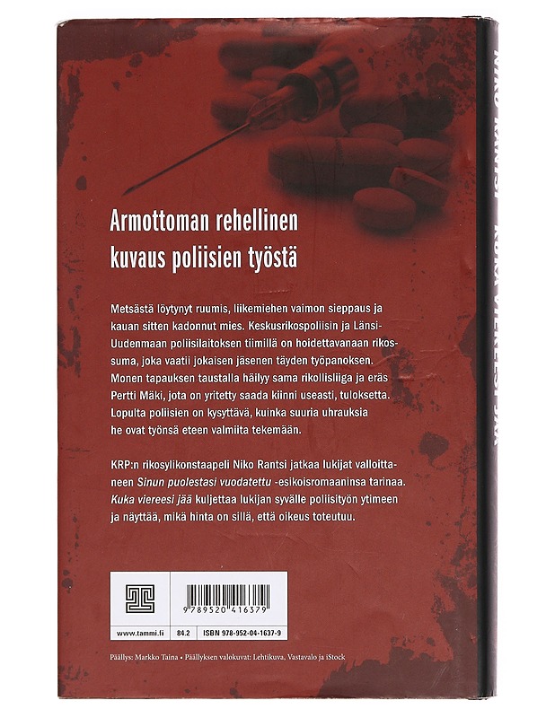 Kuka viereesi jää - Niko Rantsi - Jännitys ja dekkarit - 10105380837 - 1