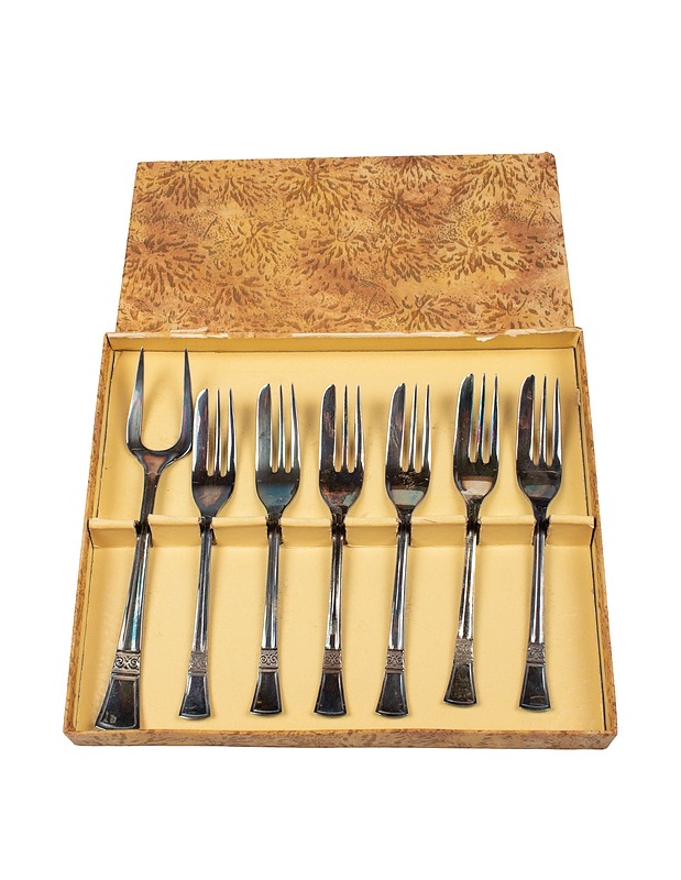 ANGORA SILVER PLATE otin ja leivoshaarukat, 6kpl - Aterimet - 10105380926 - 0