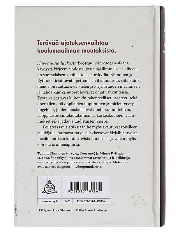 Huokauksia luokasta - Minna Rytisalo - Tietokirjat ja oppaat - 10105381098 - 1
