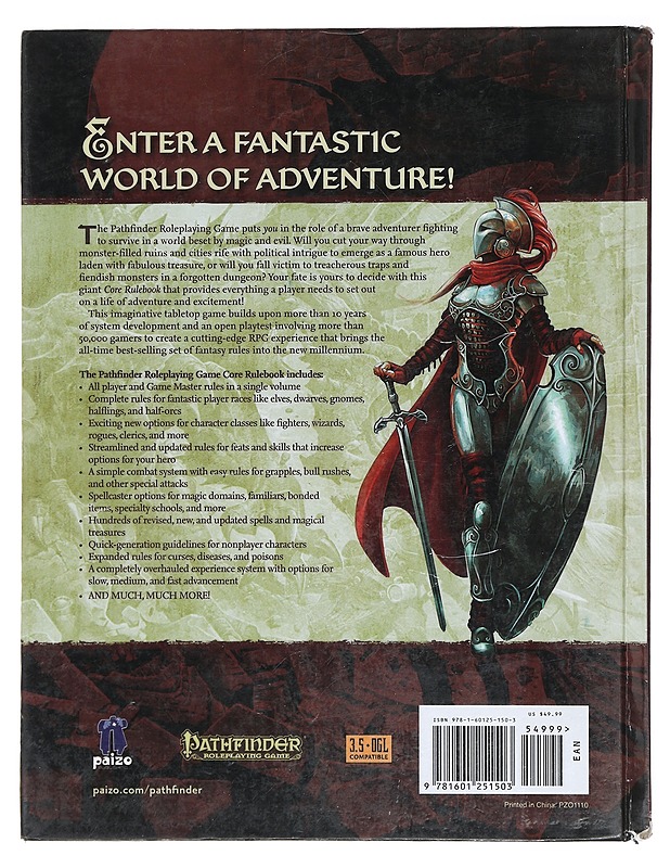Pathfinder / roleplaying game : core rulebook - Bulmahn, Jason - Tietokirjat ja oppaat - 10105381145 - 1