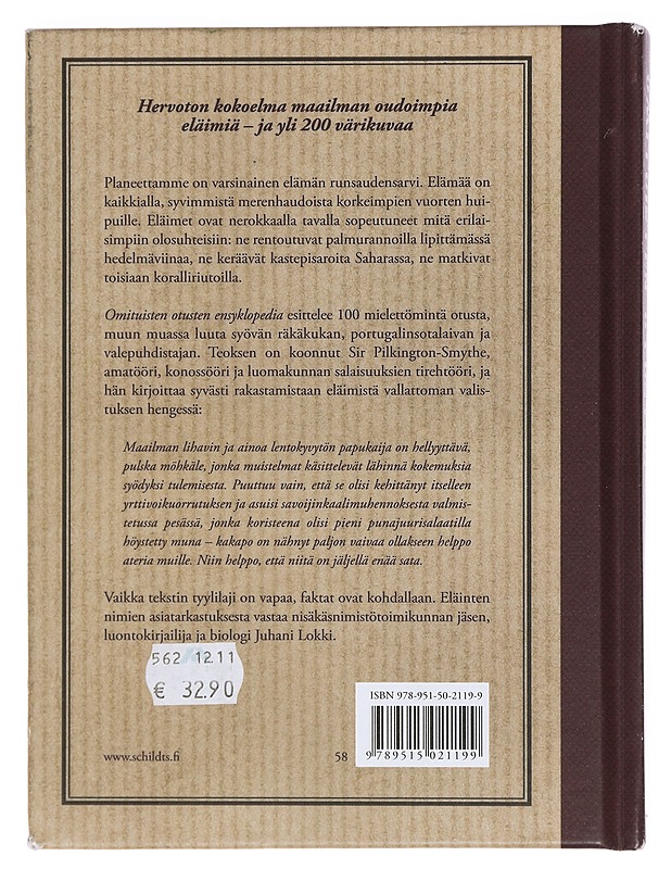 Omituisten otusten ensyklopedia : luomakunnan merkillisimmät luomukset yhtenä niteenä - Pilkington-Smythe, Sir - Tietokirjat ja oppaat - 10105381349 - 1