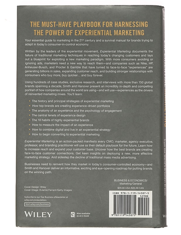 Experiential Marketing - Smith, Kerry; Hanover, Dan - Tietokirjat ja oppaat - 10105381788 - 1