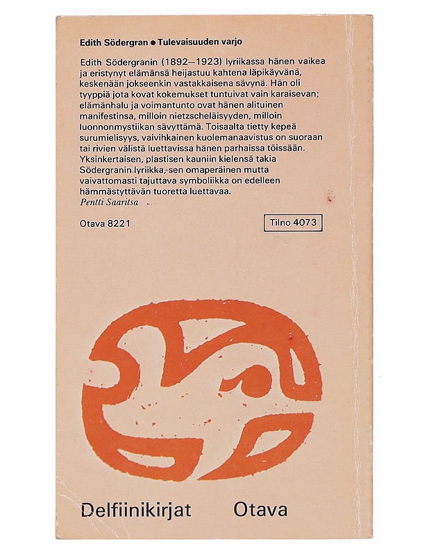 Tulevaisuuden varjo - Edith Södergran - Runot ja näytelmät - 10105382056 - 1