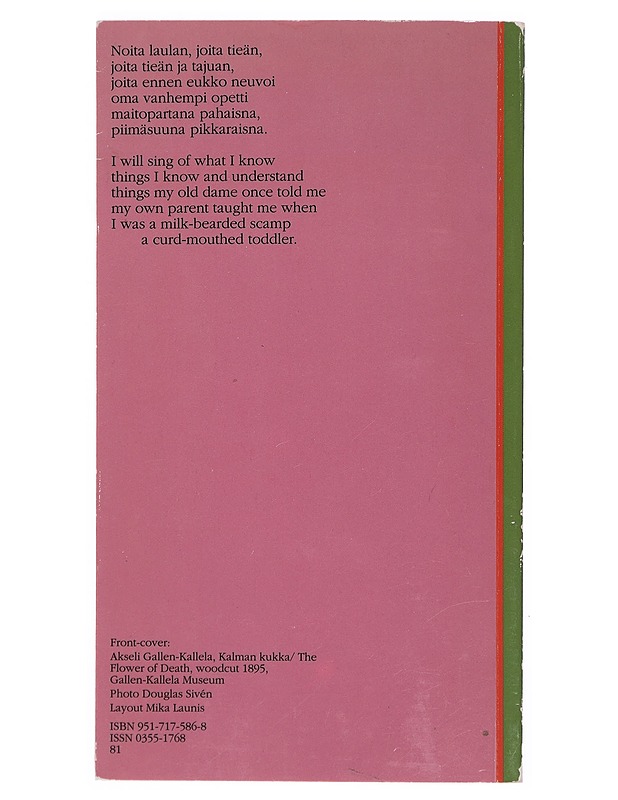I will sing of what I know - Bosley, Keith - Romaanit ja novellit - 10105382115 - 1