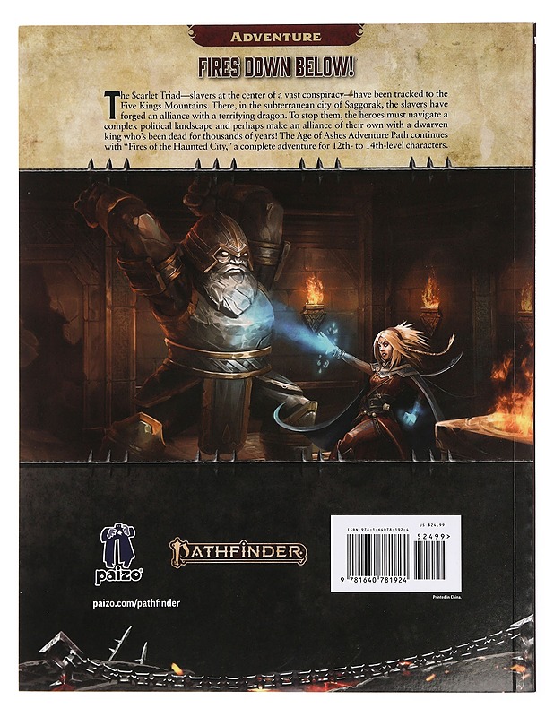 Pathfinder Second Edition: Age of Ashes Adventure Path 4: Fires of the Haunted City - Zayas-Palmer, Linda - Harrastekirjat - 10105382143 - 1