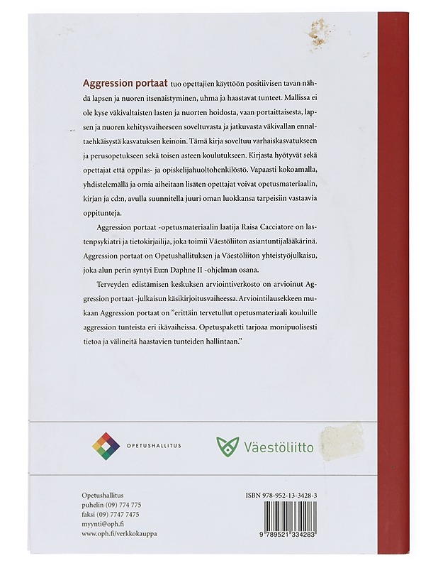 Aggression portaat : opetusmateriaali kouluille - Raisa Cacciatore - Tietokirjat ja oppaat - 10105382332 - 1