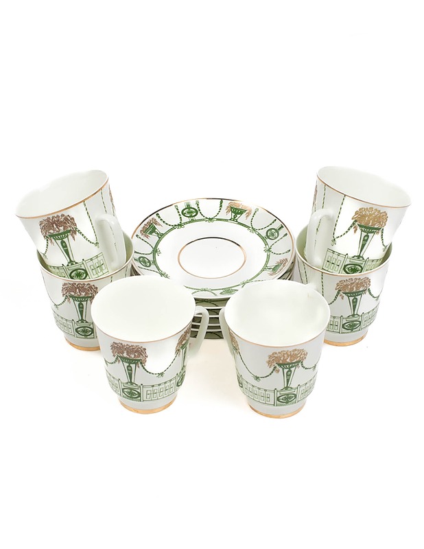 LOMONOSOV kahvikuppi ja tassi, 6 paria - Mukit ja kahvikupit - 10105382357 - 0