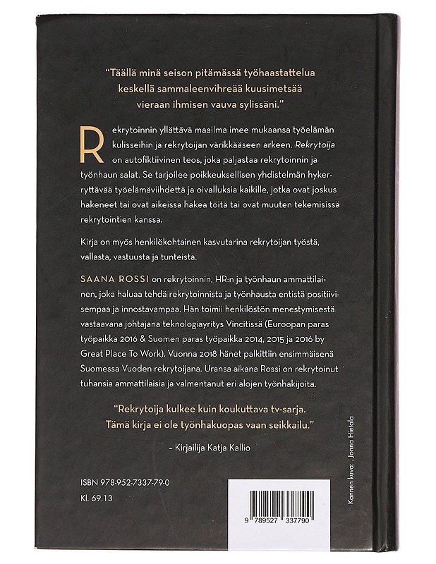 Rekrytoija - Saana Rossi - Elämäkerrat ja muistelmat - 10105382585 - 1