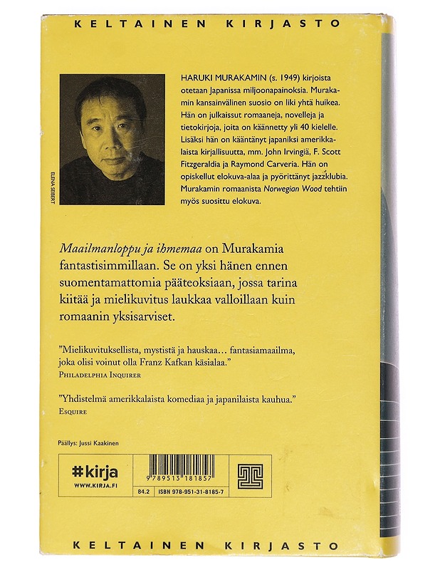 Maailmanloppu ja ihmemaa - Murakami, Haruki - Romaanit ja novellit - 10105382992 - 1