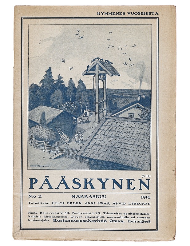 Pääskynen n:o11 marraskuu 1916 - Helmi Krohn - Lehdet - 10105383021 - 0