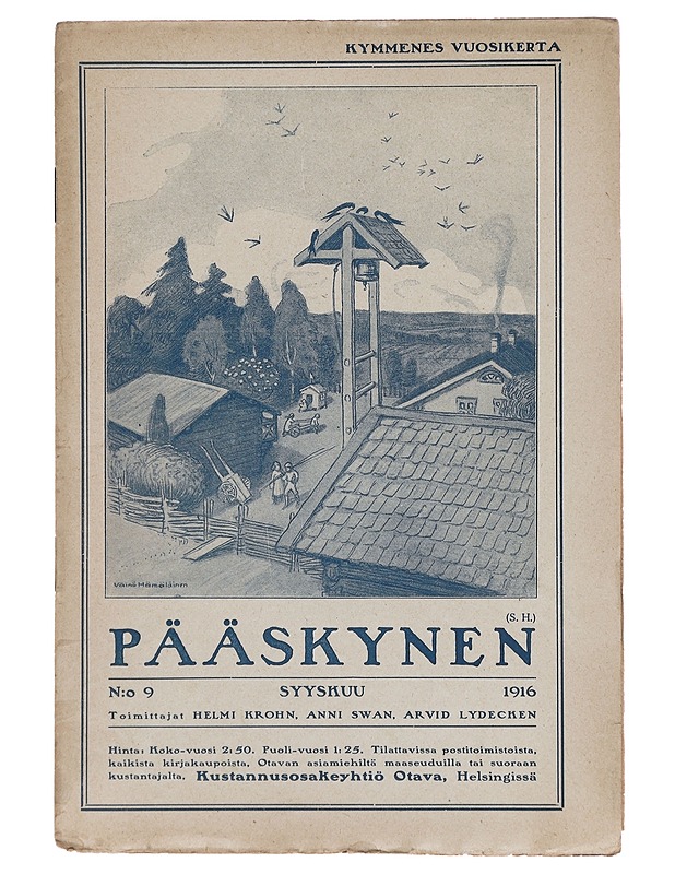 Pääskynen n:o 9 syyskuu 1916 - Helmi Krohn - Lehdet - 10105383025 - 0