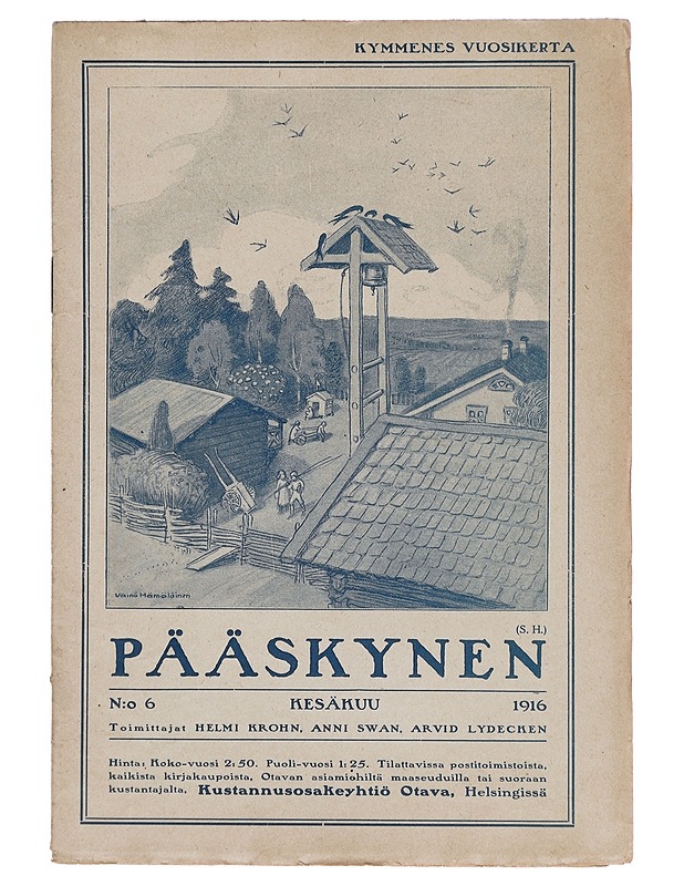 Pääskynen n:o 6 kesäkuu 1916 - Helmi Krohn - Lehdet - 10105383031 - 0