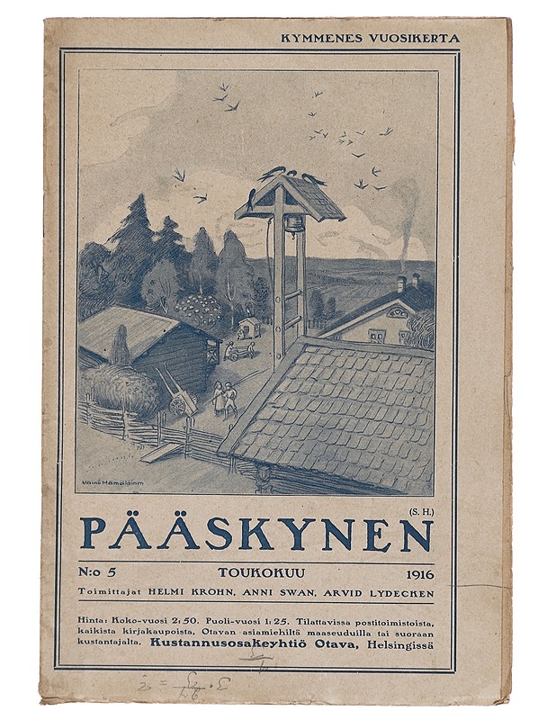 Pääskynen n:o 5 toukokuu 1916 - Helmi Krohn - Lehdet - 10105383041 - 0