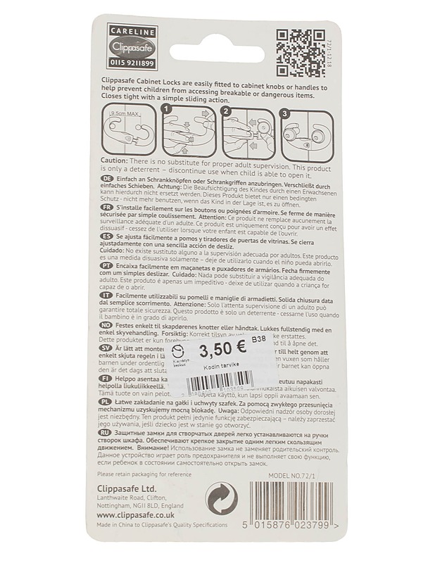 CLIPPASAFE kaapin oven lukkosalpa - Muut urheiluvälineet ja vapaa-aika - 10105383044 - 1