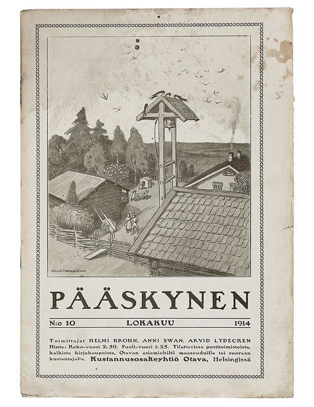 Pääskynen n:o 10 lokakuu 1914 - Helmi Krohn - Lehdet - 10105383083 - 0