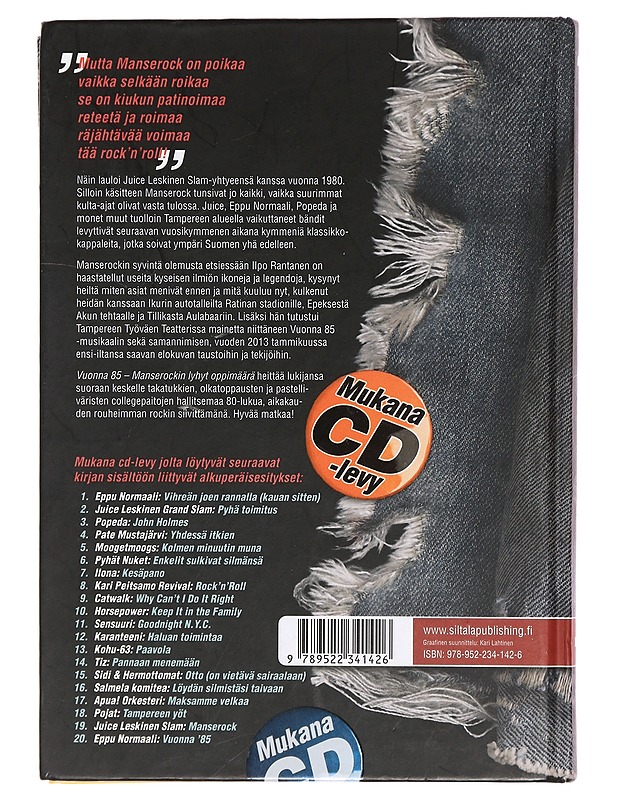 Vuonna 85 : Manserockin lyhyt oppimäärä - Ilpo Rantanen - Musiikki- ja elokuvakirjat - 10105383113 - 1