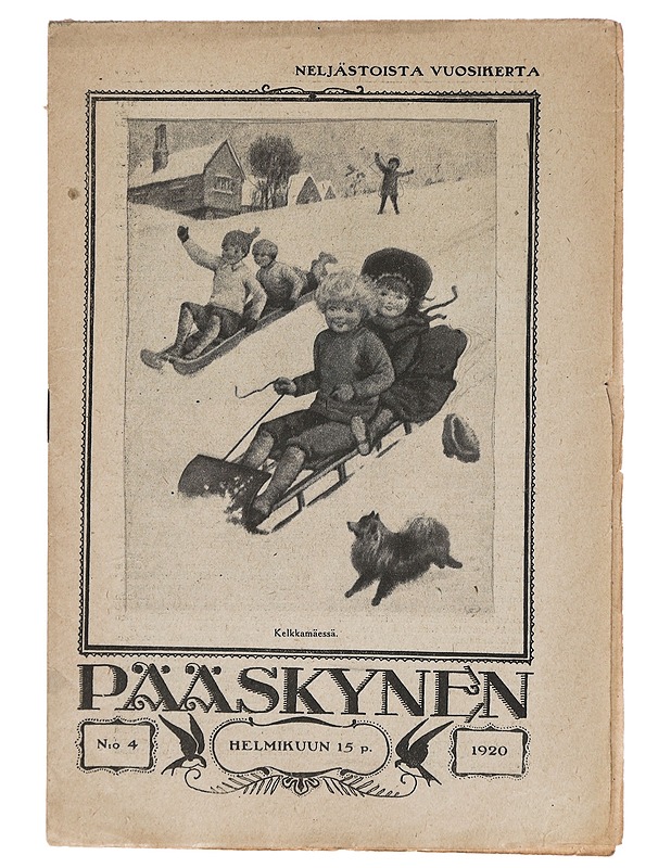 Pääskynen n:o 4 helmikuun 15 p. 1920 - Helmi Krohn - Lehdet - 10105383122 - 0
