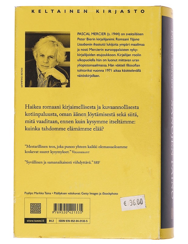 Sanojen paino - Mercier, Pascal - Romaanit ja novellit - 10105383189 - 1