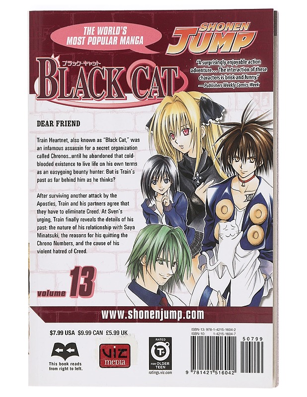 Black Cat Volume 13 - Kentaro Yabuki - Sarjakuvat - 10105383247 - 1