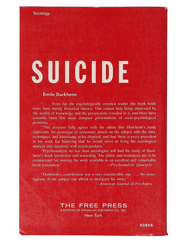 Suicide - Emile Durkheim - Tietokirjat ja oppaat - 10105383511 - 1