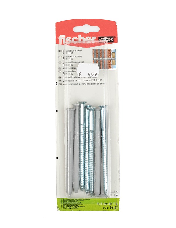 FISCHER FUR 8x100 yleiskarmitulppa - Rakennustarvikkeet - 10105383652 - 0