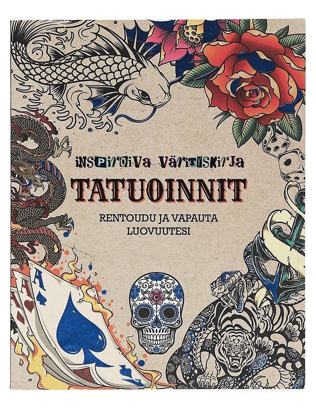 Tatuoinnit : Inspiroiva värityskirja - Taide- ja kulttuurikirjat - 10105383688 - 0