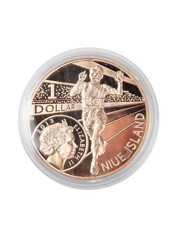 Uusi-Seelanti 1 dollari 2013: Paavo Nurmi -keräilykolikko - Koriste-esineet - 10105383856 - 2