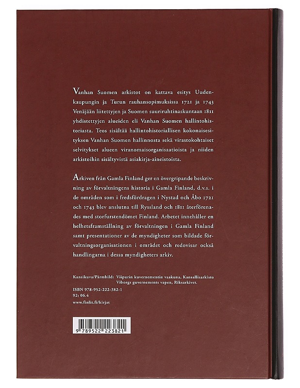 Arkistolaitoksen yleisluettelo = Översiktskatalog för Arkivverket. 6, Vanhan Suomen arkistot = Arkiven från Gamla Finland - Historiakirjat - 10105384191 - 1