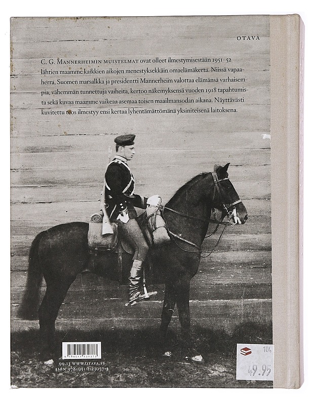 Muistelmat - Mannerheim, Carl Gustaf Emil - Elämäkerrat ja muistelmat - 10105384295 - 1