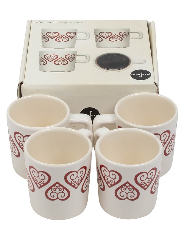 SAGAFORM Heart glögikuppi, 4 kpl - Mukit ja kahvikupit - 10105384487 - 0
