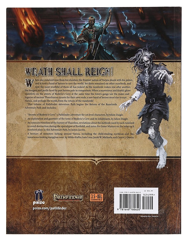 Pathfinder Adventure Path 1 of 6: Return of the Runerlords : Secrets of Roderic's cove - Adam Daigle - Fantasia- ja scifi - 10105384496 - 1