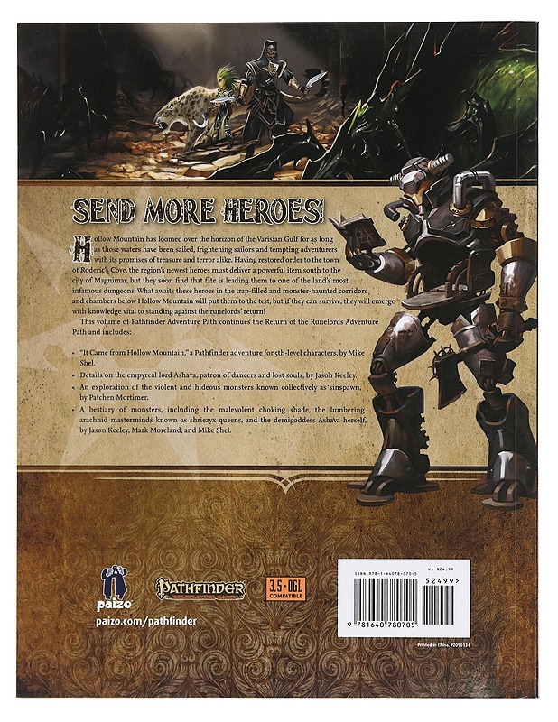 Pathfinder Adventure Path 2 of 6: Return of the Runerlords : It Came from Hollow Mountain - Mike Shel - Fantasia- ja scifi - 10105384499 - 1
