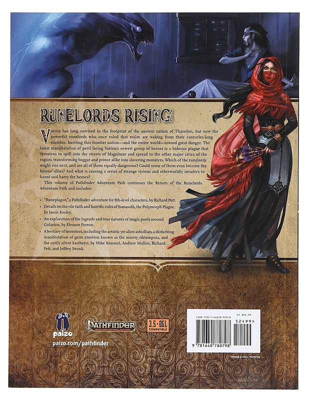 Pathfinder Adventure Path 3 of 6: Return of the Runerlords : Runeplague - Richard Pett - Fantasia- ja scifi - 10105384503 - 1
