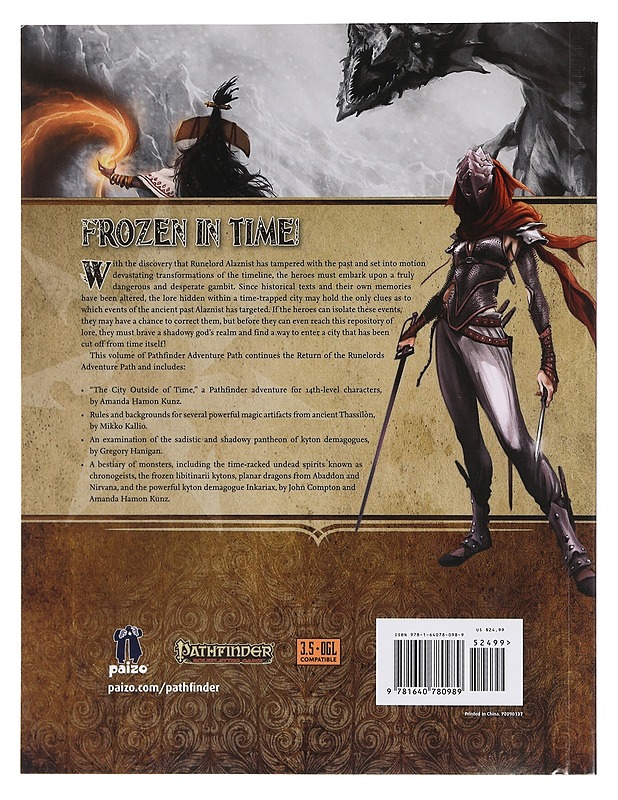 Pathfinder Adventure Path 5 of 6: Return of the Runerlords : The City Outside of Time - Amanda Hamon Kunz - Fantasia- ja scifi - 10105384510 - 1