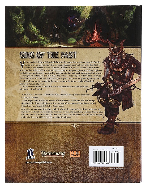 Pathfinder Adventure Path 6 of 6: Return of the Runerlords : Rise of New Thassilon - Greg A, Vaughan - Fantasia- ja scifi - 10105384512 - 1